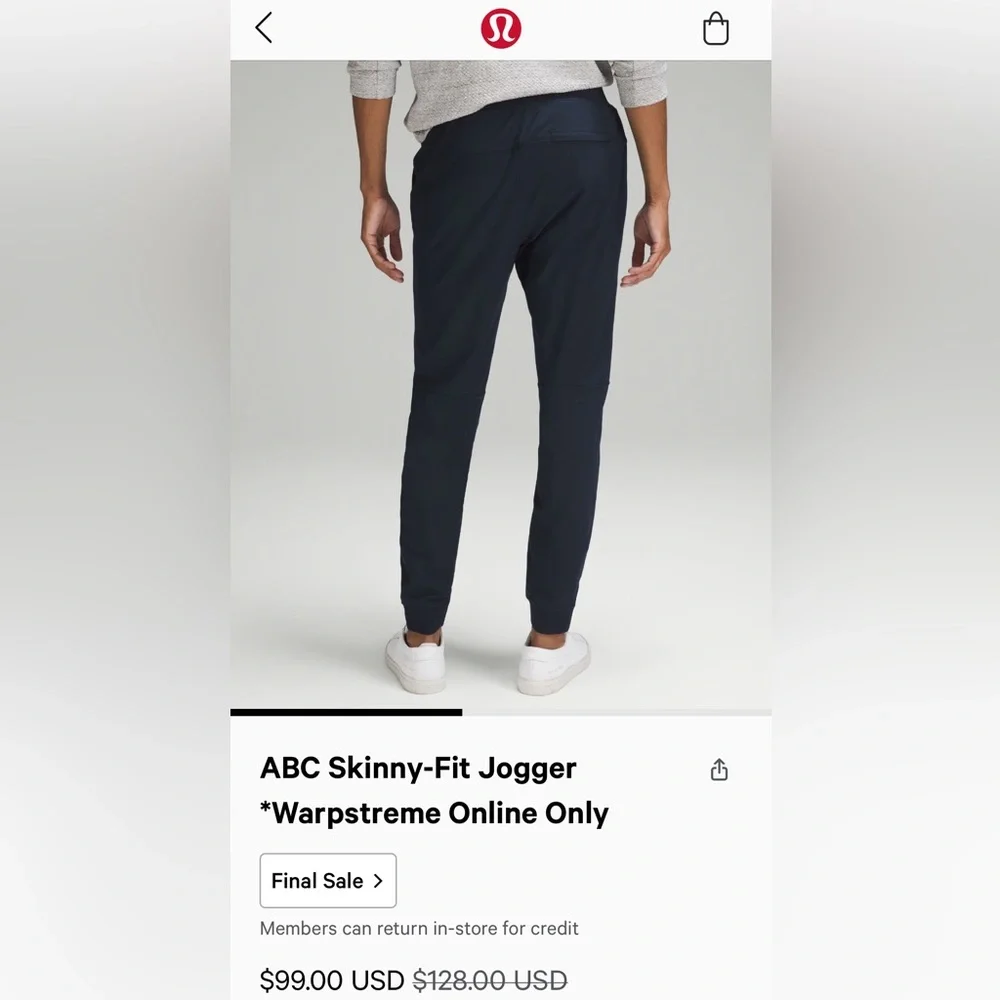 lululemon athletica Navy Sweatpants - Picture 2 of 6